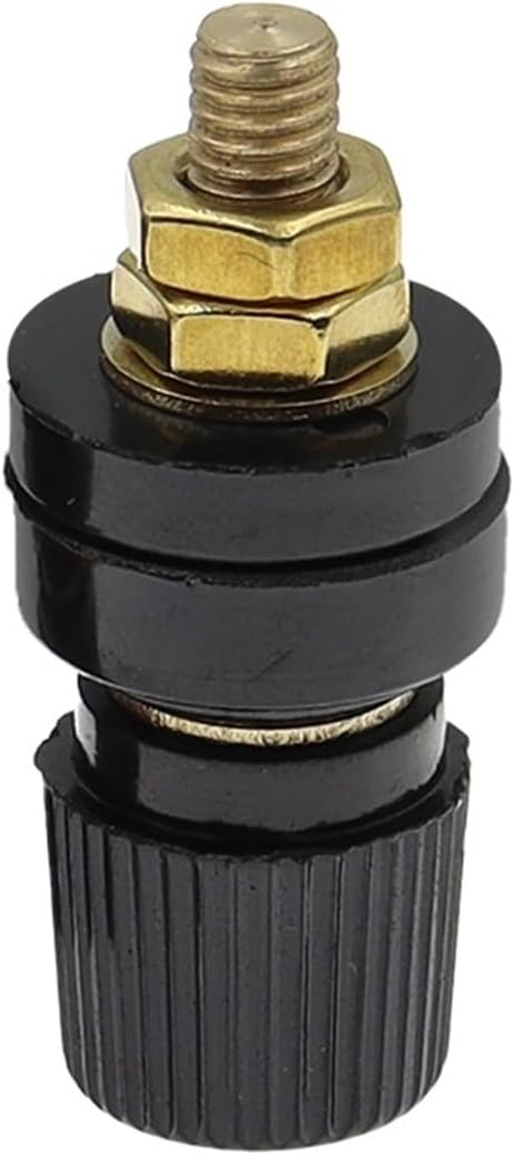 Power Distribution Block 20 Pair Binding Post M6 Thread 333 Type Brass Binding Post for Welding Machines Pure Copper Terminal for Auto Boat Marine Solar(Black)