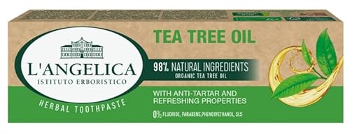 L'Angelica, olio dell'albero del tè, dentifricio, 75 ml, a lungo termine