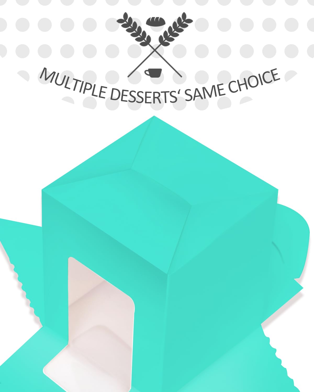 Gcardist 12 scatole per cupcake con finestra, colore blu menta, confezione da 6 scatole per cupcake, 33 x 25,4 x 9 cm, scatole da forno per cupcake
