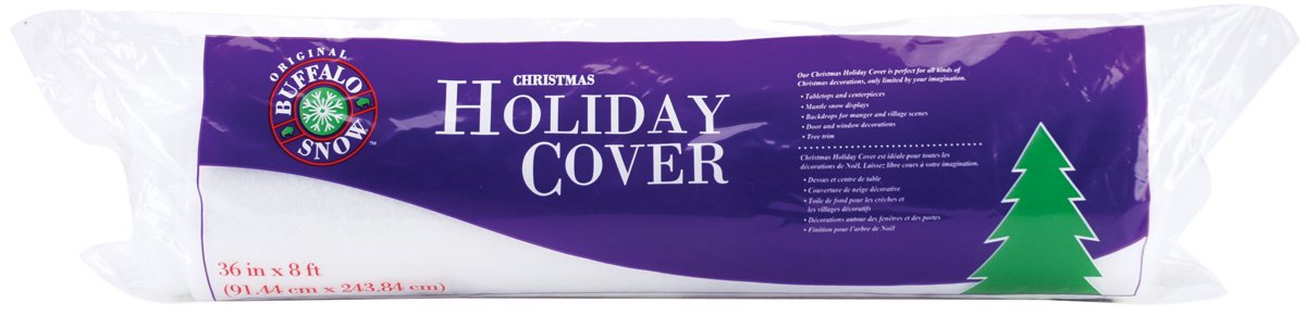Buffalo Batting Christmas Holiday Cover Roll 36x8': White,CB2584