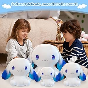 Cute Plushies Dog Stuffed Animals Big Ear White Dog Plush Toy Hugging Dog Plush Animal Soft Gift Accompany Boy Girls Kids Birthdays Christmas Plush Toy Body Pillow (19.6inch)…