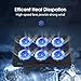 AIMIUZI Laptop Cooling Pad, Gaming Laptop Cooler with 6 Quiet Fans, Laptop Fan Cooling Pad Fits 12-17 Inch Laptop, USB Port Powered, 7 Adjustable Height
