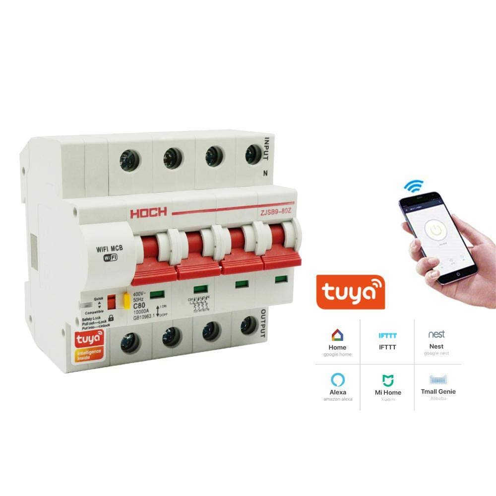 Disjoncteur WIFI Smart Timer Interrupteur à distance avec télécommande EWeLink App Smart Home, 16A, 4 pièces.