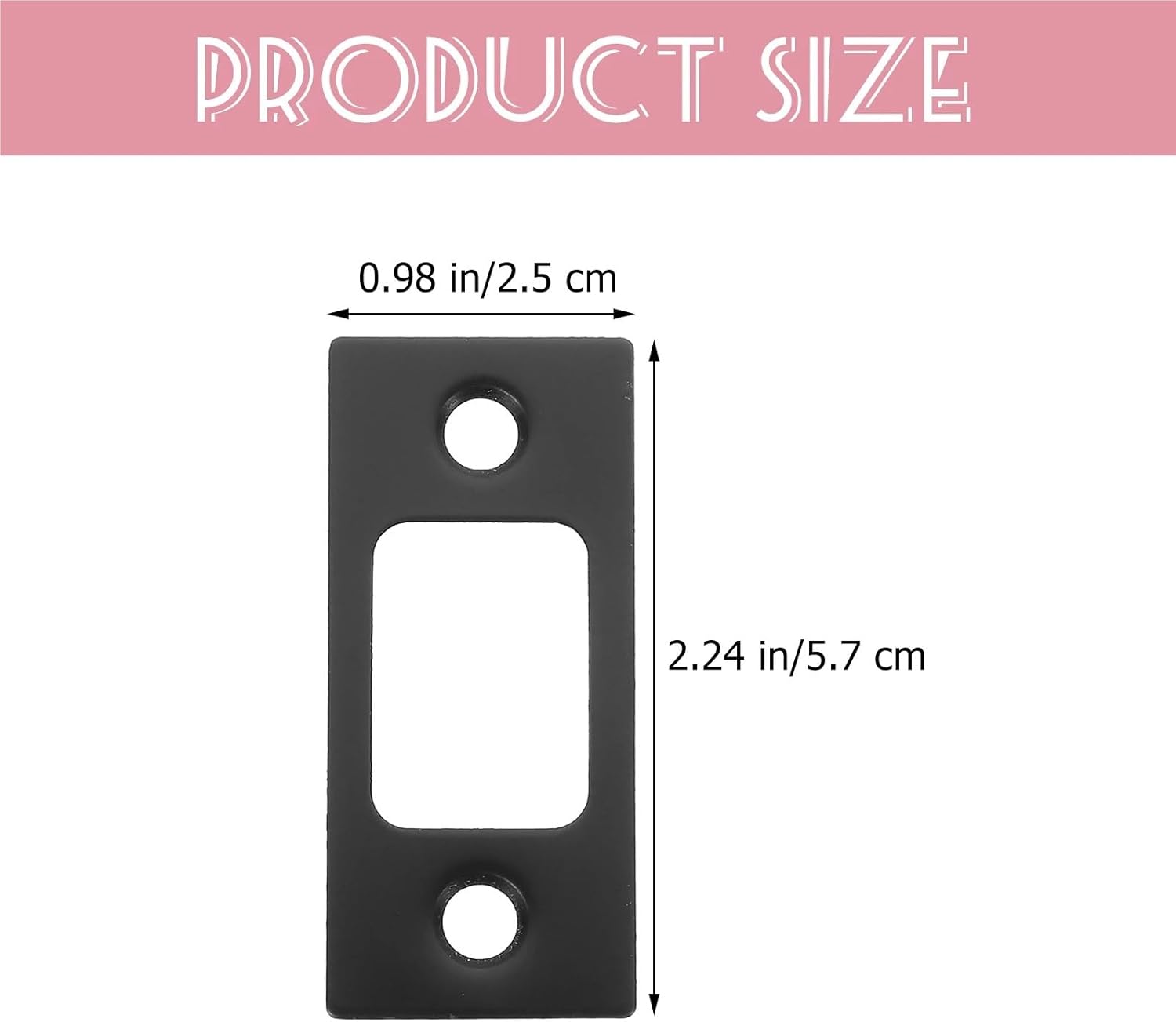 Deadbolt Strike Plate 20pcs Lock Door Strike Plate Filler Buckle Deadbolt Strike Plate Stainless Steel Door Reinforcement Black Hardware Accessories