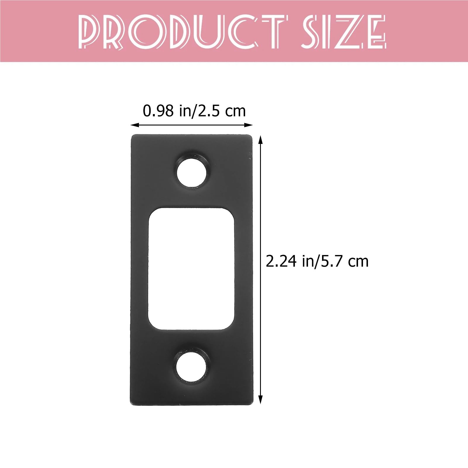 Lot de 20 gâches de porte en acier inoxydable noir