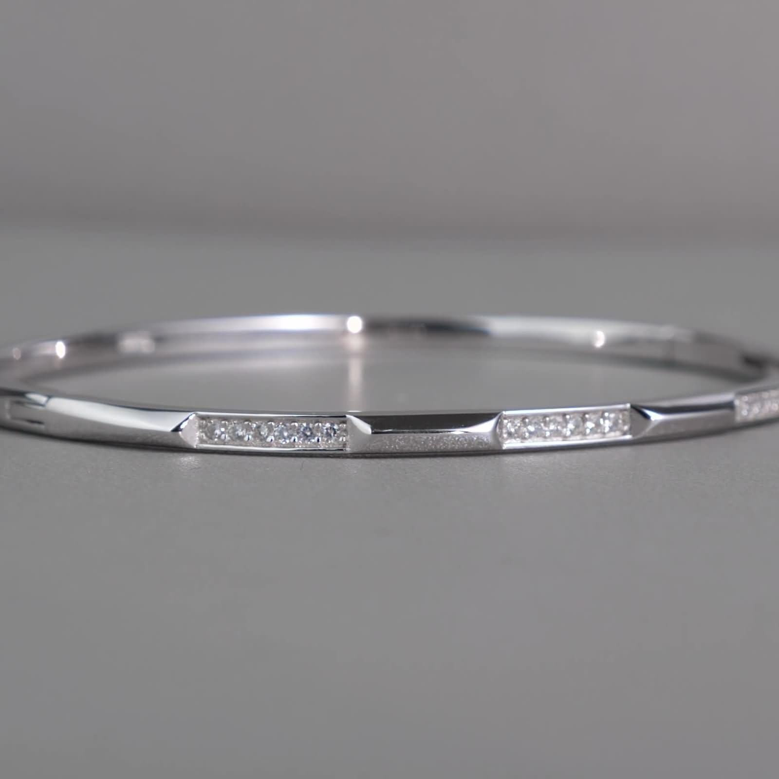 Damen Gliederarmband Verstellbar Weißgold 9 Karat / 14 Karat / 18 Karat, Rund mit Diamant, 16 CM + 5 CM Verlängerung, Armband Damen Silber