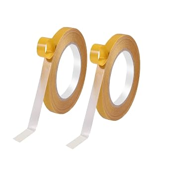 2 Rolls Hemming Tape, Double Sided Fabric Tape Heavy Duty, Hem Tape No Sew No Iron for Pants, Clothes, Curtains, Dresses and Crafts, Multipurpose Hem Adhesive Tape, 0.4 in x 33FT/10m 2