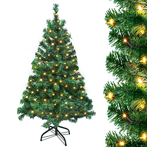 UISEBRT Künstlicher Weihnachtsbaum mit Beleuchtung - LED Tannenbaum...