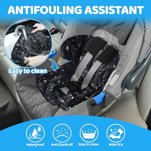 Image of Orzbow Car Seat Cooling Pad for Babies, Toddlers, and Kids | Carseat Cooler Pad with Waterproof Seat Liner | Comfortable and Durable Cooling Cushion for Strollers, Baby Summer Essentials, Black