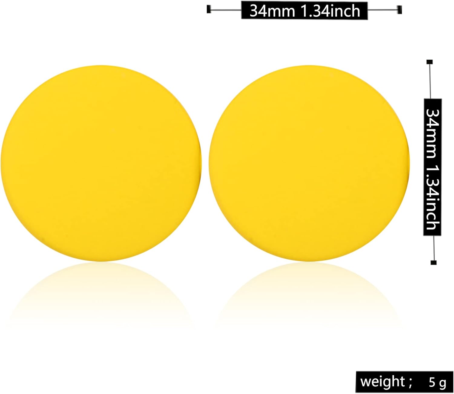 Big Round Circle Acrylic Resin Stud Earrings for Women Cute Candy Color Statement Neon Geometric Colorful Button Disc Stud Earrings Fashion Jewelry 80s - Image 4