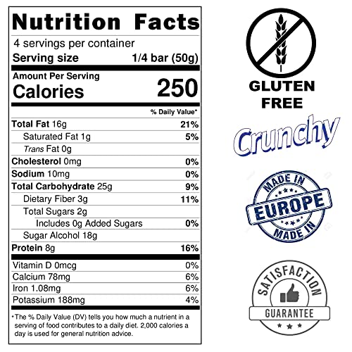 Andy Anand Sugar Free Almond Brittle, Gluten Free, Crunchy, Made In Europe - 7 Oz #TOP3