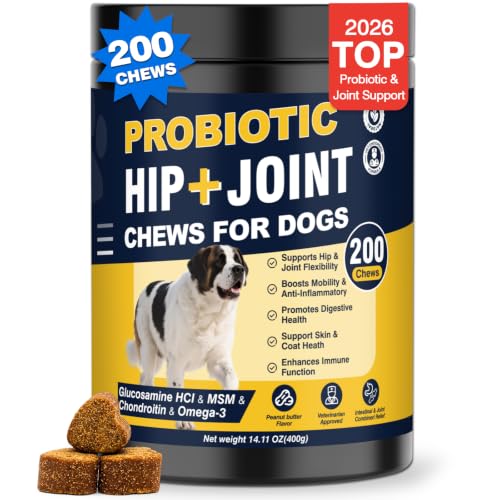 Hip and Joint Supplement for Dogs with Probiotics Glucosamine for Dog