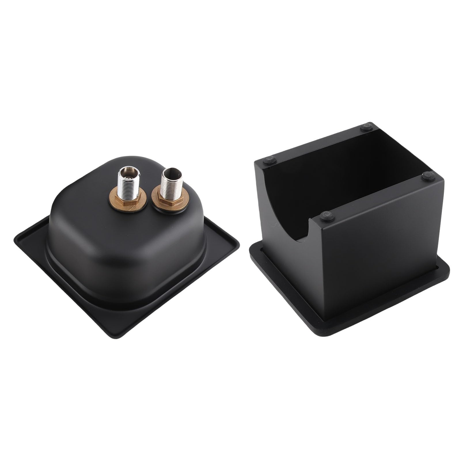Risciacqua-caraffa in Acciaio Inox, efficiente lavabicchieri per Bar, caffè e lavelli da Cucina, Nero, Getto d'Acqua Multi-Angolo, Perfetto per l'uso Domestico (Piccolo)