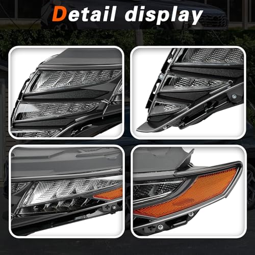 TODO Right Passenger Side LED Daytime Running Light Chrome Housing Compatible with 2022 2023 2024 Hyundai Tucson SE SEL Limited,DRL Assembly Replacement for 92208-CW010 HY2563114 by TODO - Image 3