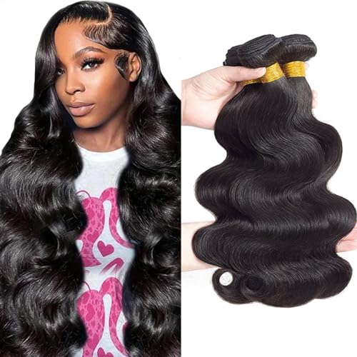Image of 16A Brazilian Virgin Hair Body Wave 3 Bundles Human Hair 22 inch 24 inch 26 inch 300g Brazilian Virgin Body Wave Human Hair Bundles 100% Unprocessed Virgin Remy Hair Bundles Natural Color