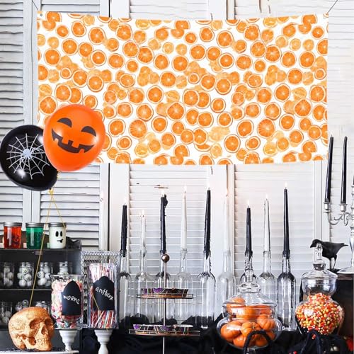 MINDBBDFJ Peach Print Banners And Signs For Outdoor/Indoor,Personalized Banner Customizable Parties Halloween Banner (180x90cm)2