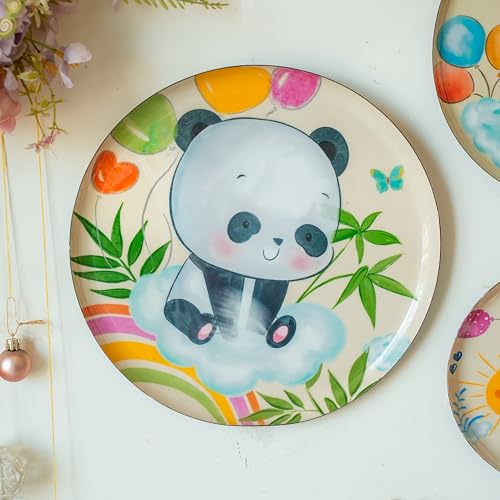 Image of RITUALISTIC Animal Kingdom Wall Plates for home decoration | Wall decor items for living room | Metal Wall decor | Gift items for women and men | wall art | wall showpiece| Set of 5 plates