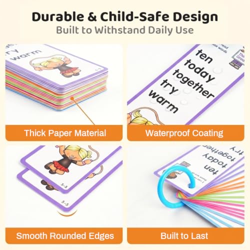Image of PATPAT 220 Sight Words Flashcards Kindergarten to 1st Grade Words