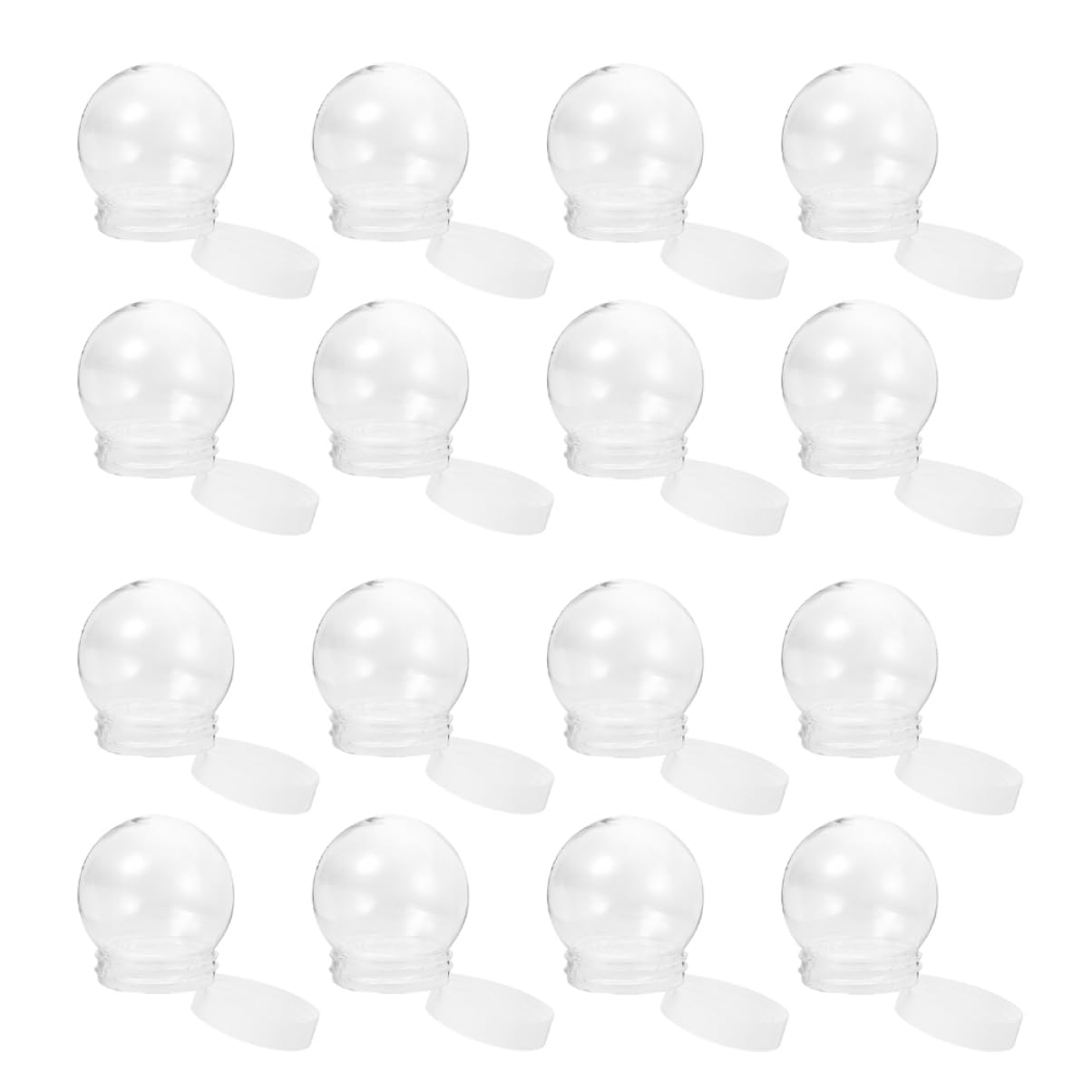 MAGICLULU Kit da 2 Globi di Neve Globo Dacqua Rotondo in Plastica Globo di Neve Artigianato Creazione di Globi Dacqua Idea di Natale Pezzi*2
