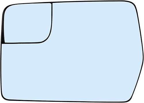 Espejo calefactable para el lado izquierdo del conductor para Ford F150 2011, 2012, 2013, 2014, vidrio de punto ciego, vista lateral, vidrio convexo