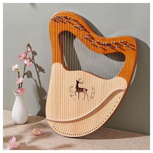 Arpa De Lira, Instrumento De Cuerda De Madera De Caoba Con Bolsa De Transporte, Llave De Afinación, Cuerdas De Repuesto, Manual De Instrucciones En Inglés, Instrumento Musical Clásico