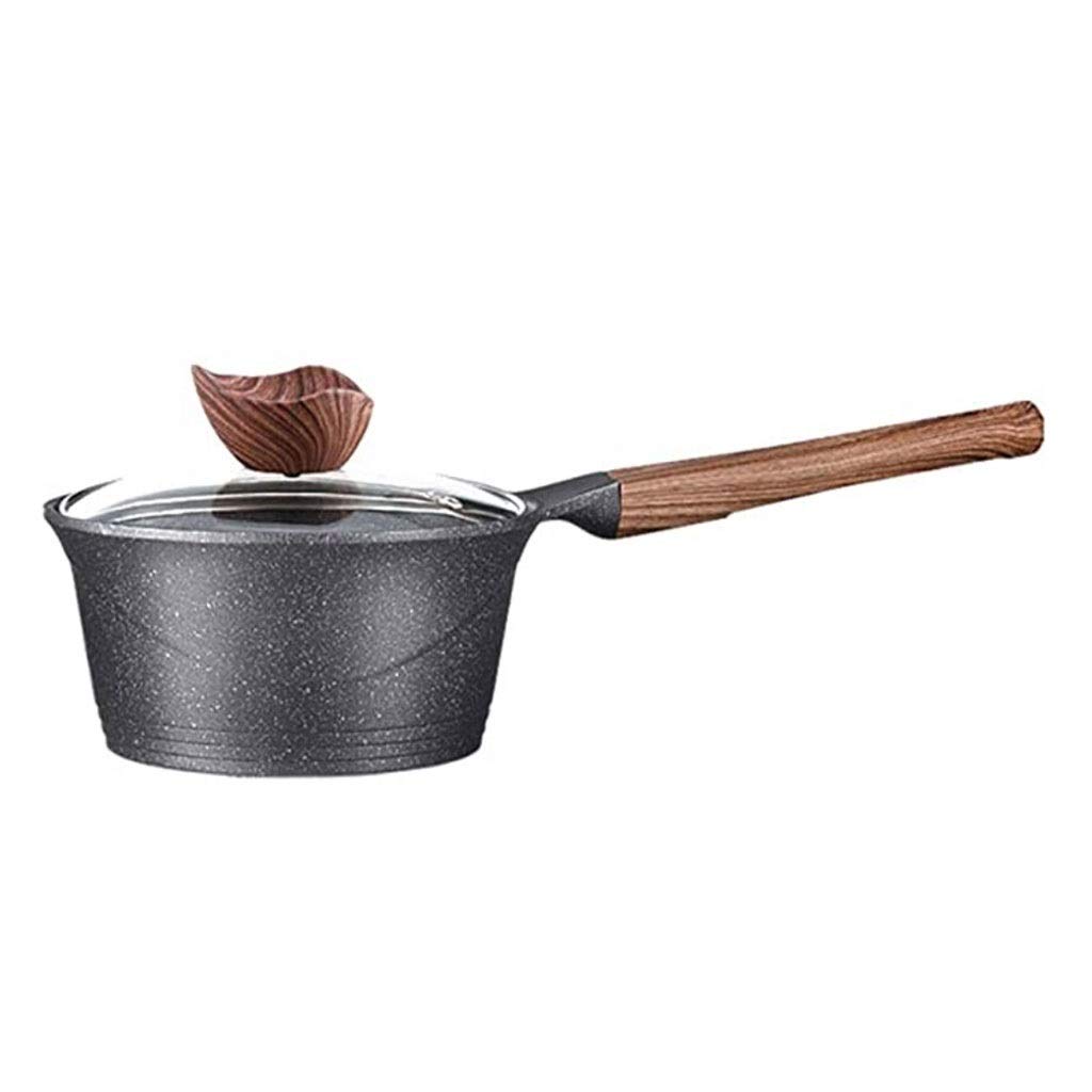 XYZMDJ Milk Pans, Stainless Steel Pour Saucepan，Cookware Home Nonstick Sauce Pan with Lid, Easy Clean Non-Stick Coating