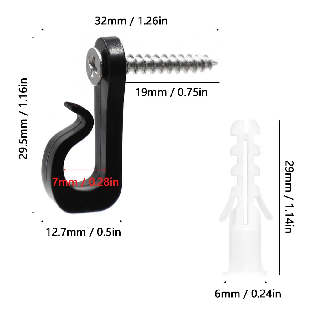 GOIYZTTR 40 Pcs Screw in Hooks Q-Hanger Screw Hooks Festoon Light Hook Outdoor Indoor Lights Holder Hook Used for Hanging String Lights and Potted Plants - Image 2