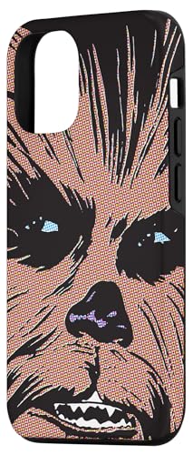 Coque iPhone 12 Star Wars Chewbacca évite rayures style Comic noir - 2