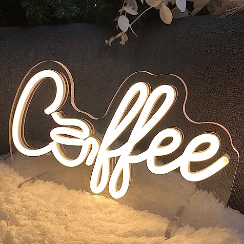 Image of Coffee Table Number Neon Sign Desk Lamp Night Light Wedding Letter LED Neon Sign Wedding Table Decorations Neon Light Shop Bedroom Home Room Decor Christmas Party Warm White USB 30x16.7CM