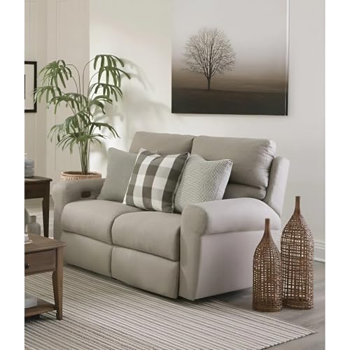 Image of Torque - Avalon 2 Seater Fabric Manual Recliner | Recliner Sofa /Chair for Living Room, Bedroom, Office (Beige) | 1 Year Warranty
