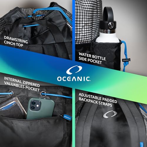 Mochila de Malla Oceanic Grande para Equipo de Snorkel y Buceo miniatura 4