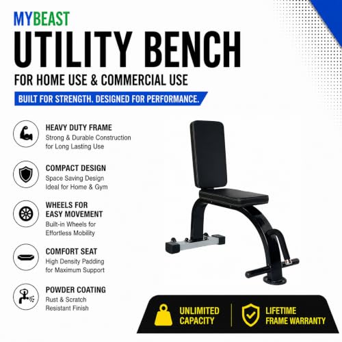 Image of Mybeast Utility Bench For Gym And Home Purpose For Heavy Duty Multiple Workout