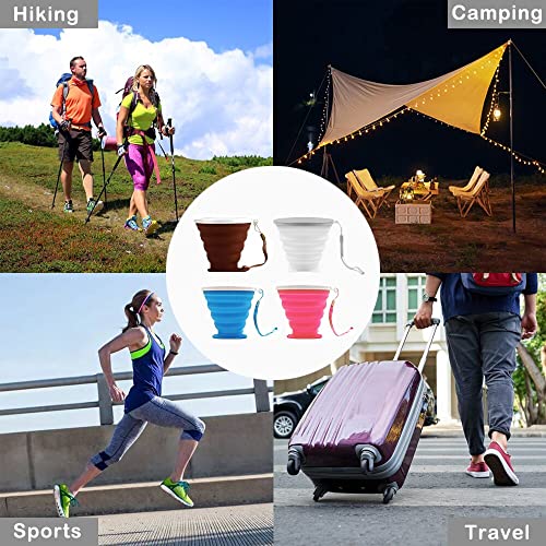 Intatikoo Portable Silicone Collapsible Cup,Camping Mug,Foldable Cup,Hiking Mug,Bpa-Free(Brown) #TOP4
