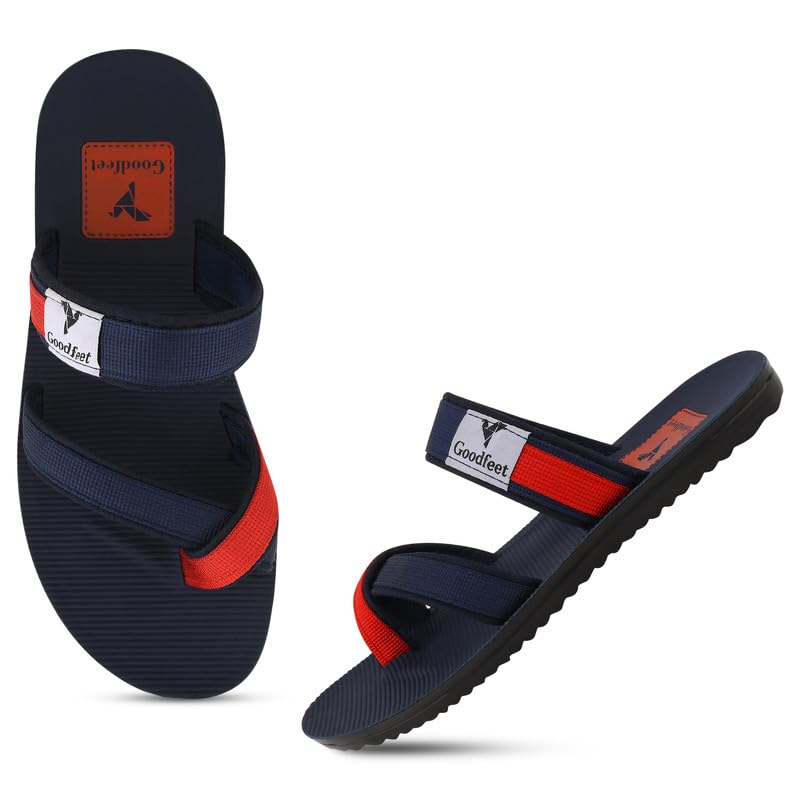 Image of Men's Slippers | Stylish & Comfortable Flip-Flop Slippers for Men | PU Material | Slip Resistant | Durable & Lightweight One Toe Slipper for Man | Chappal for Daily Use (GF-6001)