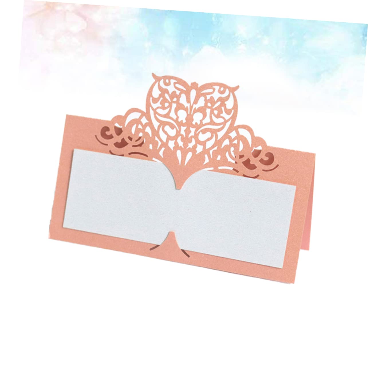 ABOOFAN 3 Sets Elegante Tischkarten Aus Papier Im Vintage-stil Errötende Farbe Tischkarten Für Hochzeiten Taufen Veranstaltungen 50 Stück * 3