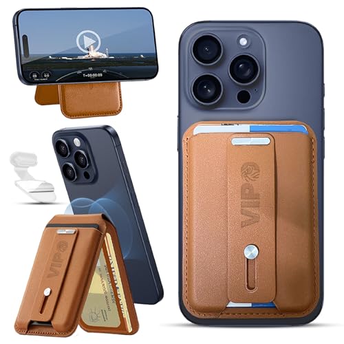 Cartera compatible MagSafe, Cartera magnética para iPhone 12 y Posteriores | 5 Tarjetas + Soporte de Apoyo + Protección RFID + Anillo Imán Extra + Protector USB C | Tarjetero con Accesorios Premium