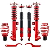 EVIL ENERGY Coilovers Compatible for BMW 3 Series (E36) 316i 318i 318is 320i 323i 325i 325is 328i 318tds 325td 325tds 1990-1999, BMW Z3 1996-2002, Height Adjustable Lowering Kit, Red