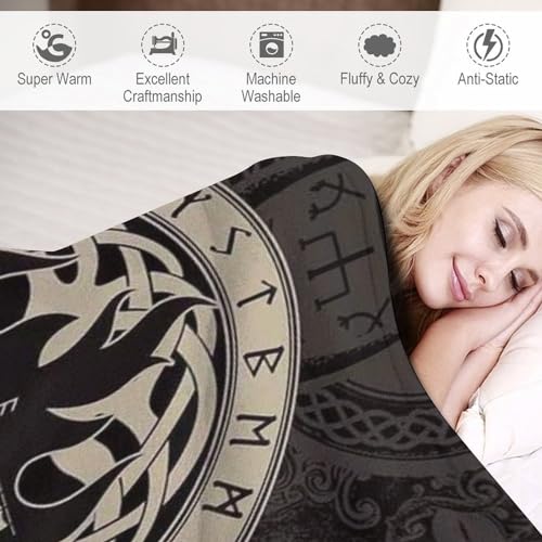 Couverture Viking douce plaid de lit lavable et chaud 130x150 - 4