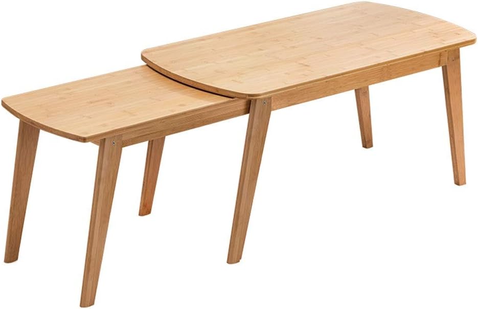 Coffee Table Nordic Creative Retractable Coffee Table Practical All Bamboo Side Table Adjustable Tea Table Living Room Sofa End Table Low Table Color Primary color