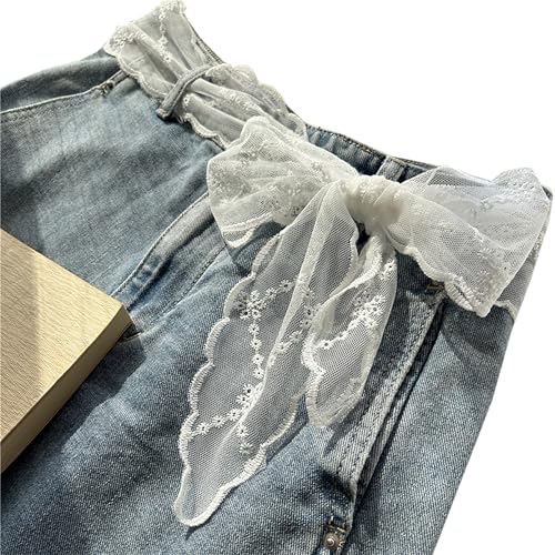 Womens Lace Knotted Waist Belt Scarf,Purse Scarf Bag Scarfs Handle Handbag Accessory