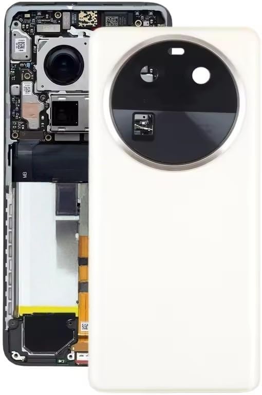 for Oppo Find X6 Back Glass Battery Door Cover Replacement, Rear Housing Case, for Oppo Find X6 Phone Rear Glass Panel Back Cover Repair Parts (Golden)