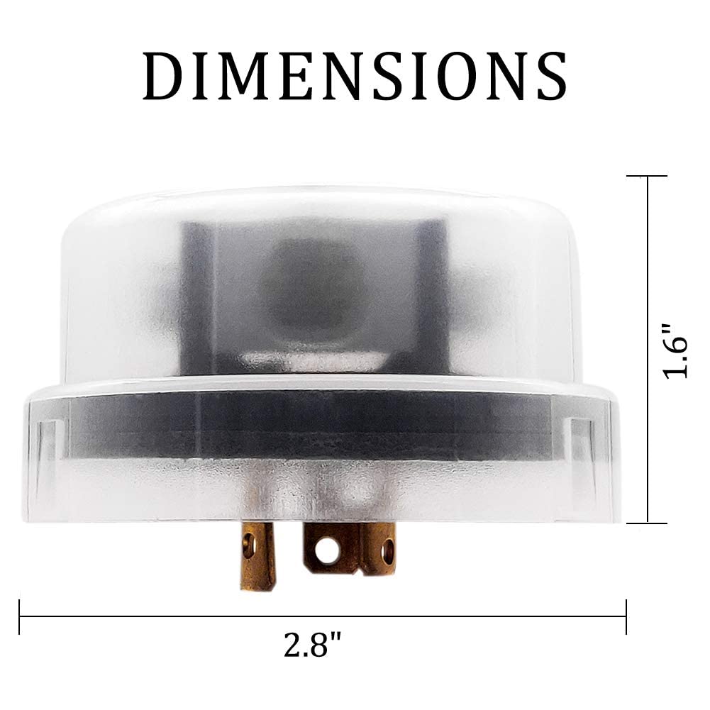Twist-Lock Thermal Photocontrol with Time Delay for Outdoor- Controls Lighting,120-Volt,Twist Lock Light Sensor with Photocell,Dusk to Dawn Light Sensor-1PC