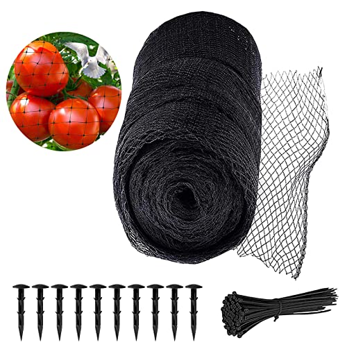 Gjsimon Pond Net Kit 13X32.8 Ft, Heavy-Duty Woven Fine Mesh Cover, Suitable For Pond Leaves, Protect Koi Carp From Birds And Cats, Durable Swimming Pool Protection Net(10 Stakes & 50 Cable Zip Ties) #TOP2
