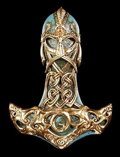 Thor's Hammer Wandrelief | Wikinger Deko Figur Thor Gott | Mjölnir Alchemy The Vault