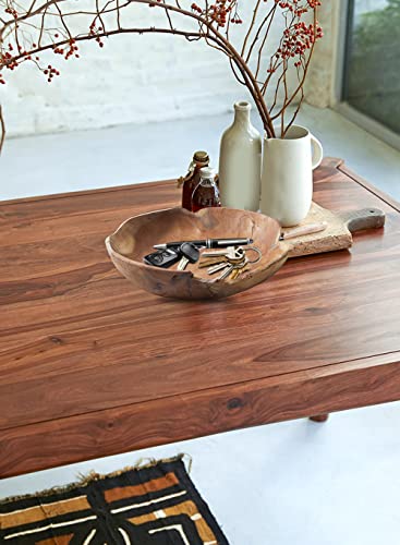 Serene Spaces Living Large Exotic Bali Bowl, Handmade Wooden Decorative Bowl For Décor, Parties, Wedding Centerpiece, Measures 16" Long, 7.1" Wide & 2" Tall #TOP2