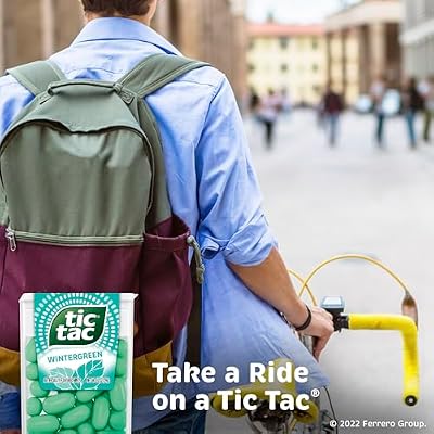 Tic Tac Wintergreen Breath Mints, Bulk 12 Pack, On-The-Go Refreshment, 1 Oz Each