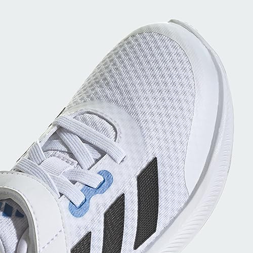 adidas Unisex Kids RunFalcon 3.0 Elastic Lace Top Strap Shoes, Cloud White/Core Black/Bright Royal, 11 UK Child - Image 7
