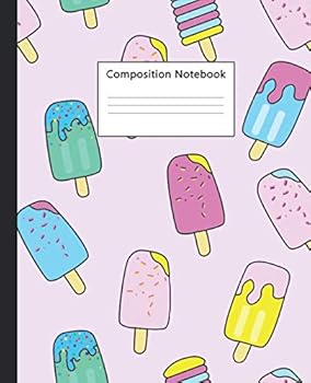 Composition Notebook: Pretty Wide Ruled Paper Notebook Journal | Adorable Baby Pink Ice Cream Wide Blank Lined Workbook for Teens Kids Students Girls for Home School College for Writing Notes.