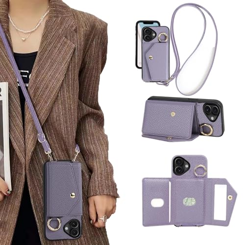 Dahimomo For iPhone 16 �P�[�X �蒠�^ ��iphone16 �P�[�X �蒠�^ �A�C�t�H��16 ���z�^ �V�����_�[ �w�ʃJ�[�h���[ ���ϋ� �X�}�z�P�[�X �����ق�16 �g�уJ�o�[ �A�C�z��16 �����ӂ���16�P�[�X �X�^���h�@�\ �X�g���b