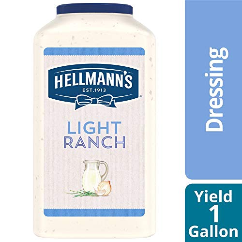 Hellmann's Light Ranch Salad Dressing Jug Gluten Free, No Artificial Flavors, Added Msg Or High Fructose Corn Syrup, 1 Gallon (Pack Of 1) #TOP1